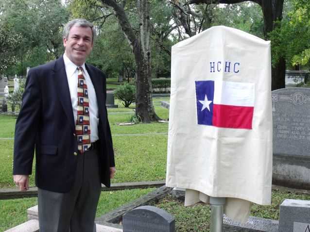Texas Heritage Society President Kameron Searle Prior to Unveiling of Anson Jones Marker